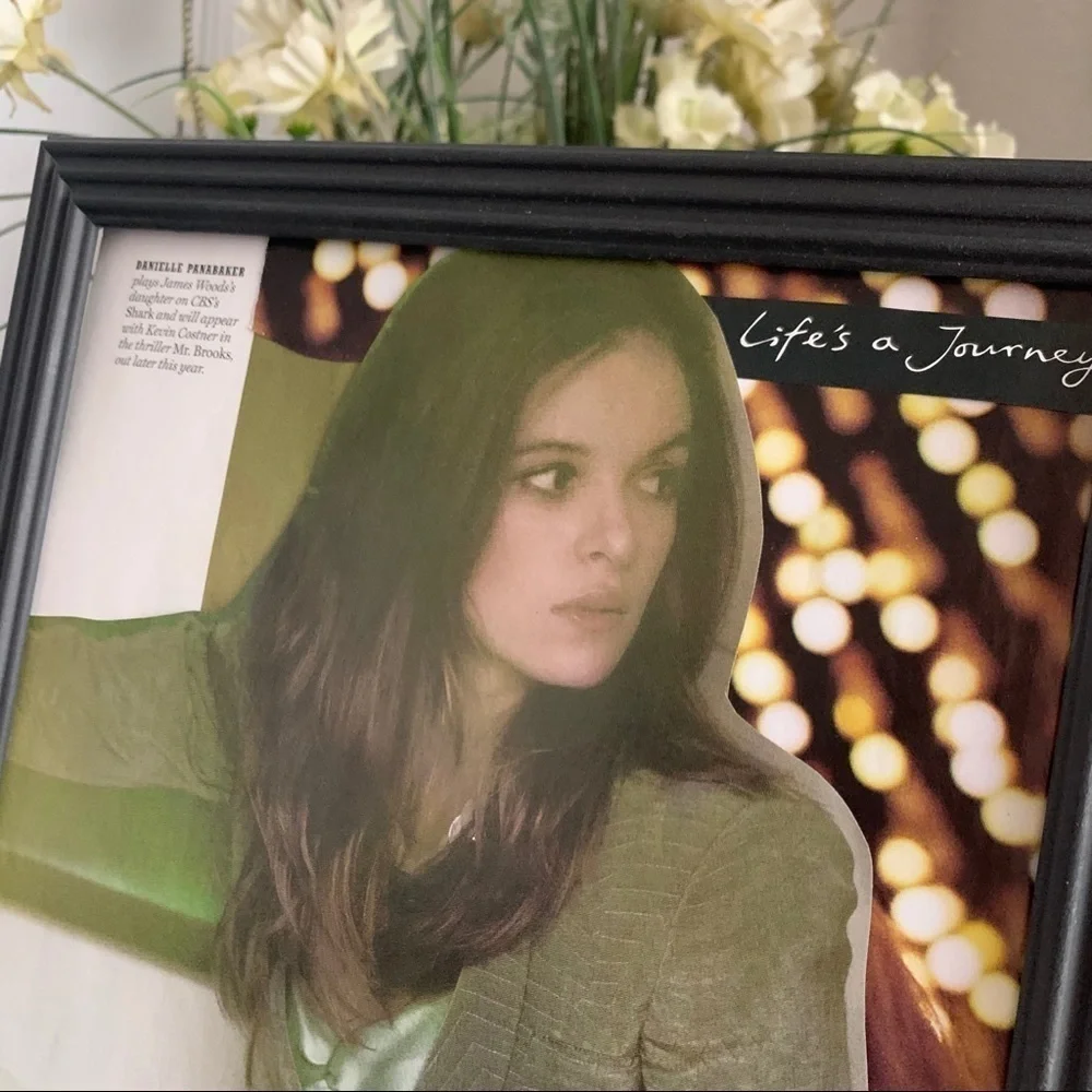 Danielle Panabaker Editorial Collage Wall Art Life’s a Journey Magazine Print